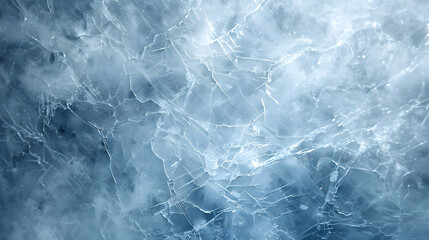 Obraz premium A Detailed Close-Up of Cracked Blue Ice with a Delicate and Intricate Pattern, Capturing the Beauty and Fragility of Frozen Water