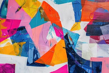 Fototapeta premium Abstract painting color. Modern pattern. Multicolor bright background. Acrylic painting on canvas. Color texture. Hand drawn painting. Modern art. Colorful canvas