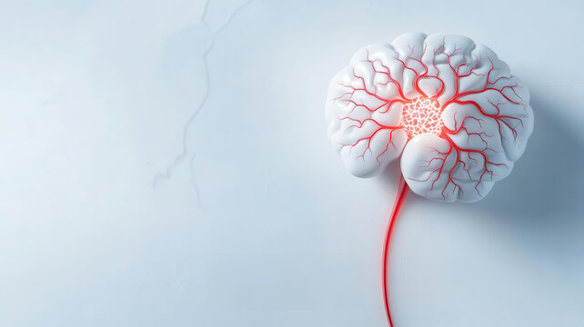 Causes and effects of ischemic stroke, comprehensive medical infographic