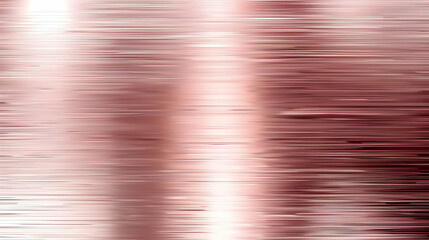 Abstract Brushed Rose Gold Metallic Background with Horizontal Lines and Gradient of Shimmering Light