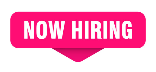 NOW HIRING STICKER