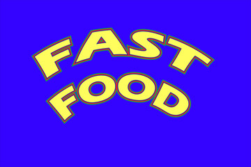 Fast food text effect vector design template.