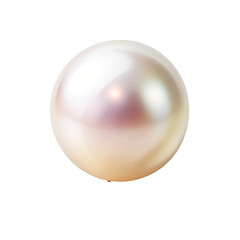 Obraz premium Glossy White Pearl Isolated on White Background, pearl, gemstone, jewelry, luxury