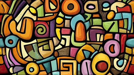Obraz premium Abstract Urban Street Art Graffiti Style Vector Illustration Template Background
