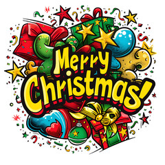 Fototapeta premium Merry Christmas, Christmas Text PNG, Christmas Sublimation, Christmas Shirt design, Christmas clipart