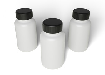 Supplement pills bottle mockup