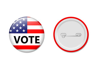 Presidential election vote 2024 badges set .