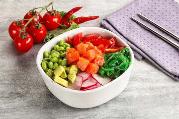 Hawaian cuisine - Poke with salmon