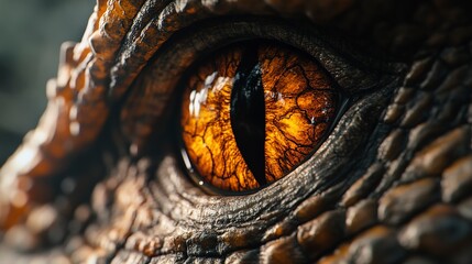 Close up of a Reptilian Eye with Textured Skin 