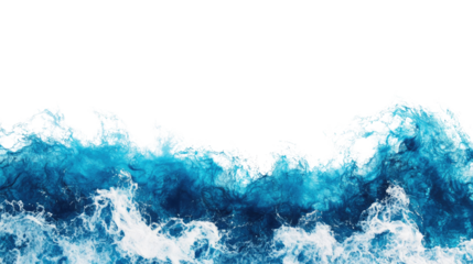 Sea wave on a white transparent background