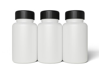 Supplement pills bottle mockup