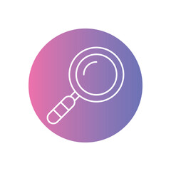Magnifying Glass vector icon stock illustration