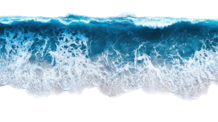 Sea wave on a white transparent background