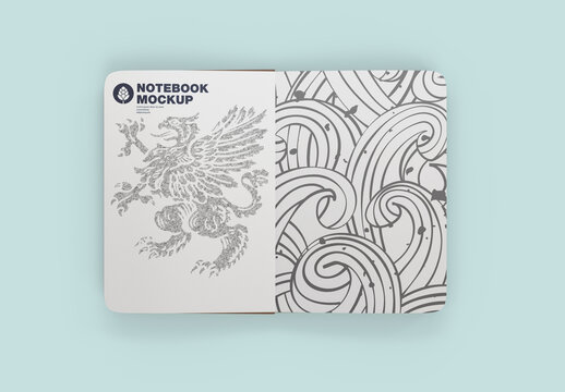 Opened Notebook Mockup