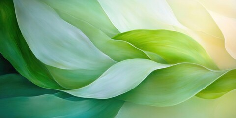 Fototapeta premium Beautiful green leaf botanical background in soft pastel colors 