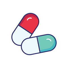 Pill vector icon stock illustration
