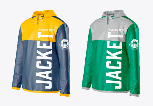 Windbreaker Jacket Mockup