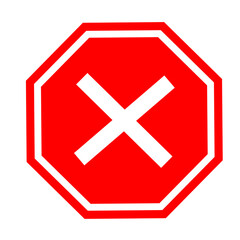 Obraz premium flat red check mark. 