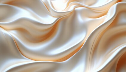 Fototapeta premium Closeup of white satin fabric texture background. Whole background.