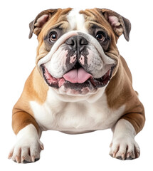 Fototapeta premium PNG Happy bulldog on white background