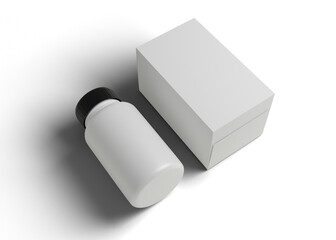 Supplement pills bottle mockup