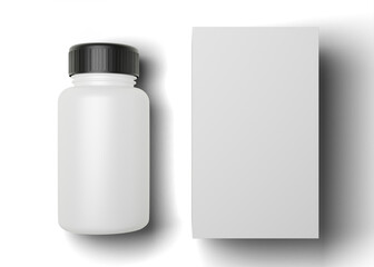Supplement pills bottle mockup