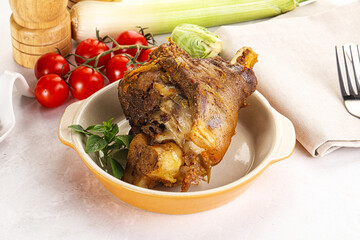 Baked Lamb shank with bone