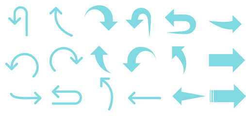 矢印のイラストセット	
