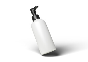 White soap bottle mockup