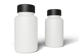 Medicine bottle packaging mockup