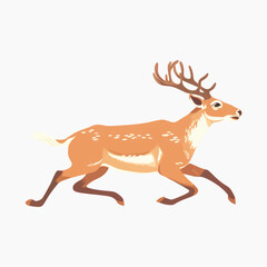 Obraz premium Elegant deer illustration running