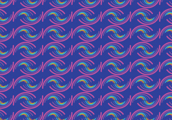 wavy curve background in multi color. Vector illustration.