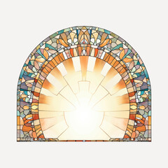 Colorful stained glass window design