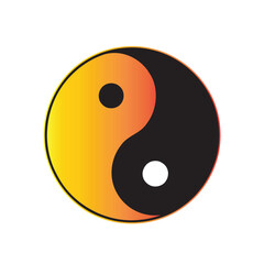 Yin Yang icon symbol. Vector illustration