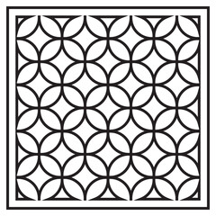 Chinese Pattern Line Art Design. Flat Vector Illustration Isolated on White Background