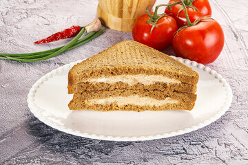 Club sandwich with Tuna fish