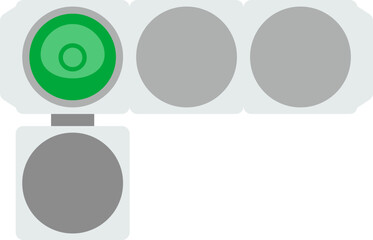 青信号と矢印灯器のイラスト