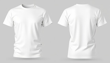 Mockup Plain White Shirt Front and Back