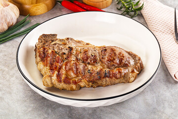 Grilled pork sirloin for dinner