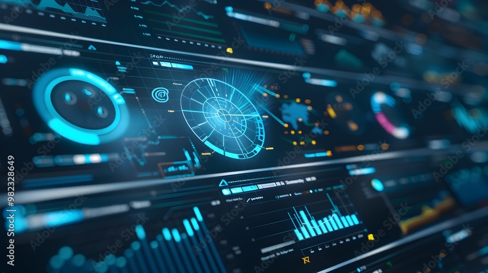 Poster ai powered social media analytics dashboard tracking engagement metrics and providing insights for o
