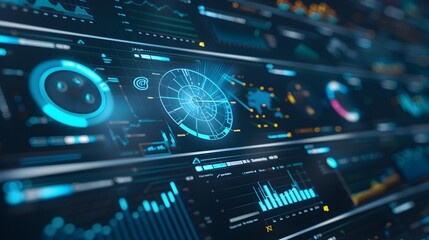 Obraz premium AI Powered Social Media Analytics Dashboard Tracking Engagement Metrics and Providing Insights for Optimization