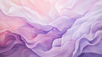 Obraz premium Abstract background with soft, flowing purple and pink lines, resembling waves or smoke.