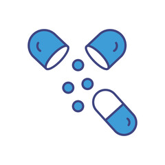 Capsule vector icon stock illustration