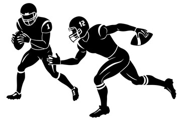 Football Players silhouettes vector.