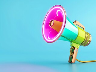 megaphone projecting negotiation outcomes, representing public speaking and communication in negotiations.