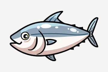Obraz premium Cartoon tuna fish illustration