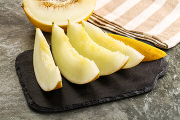 Sweet juicy ripe melon slices