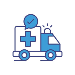 Ambulance vector icon stock illustration