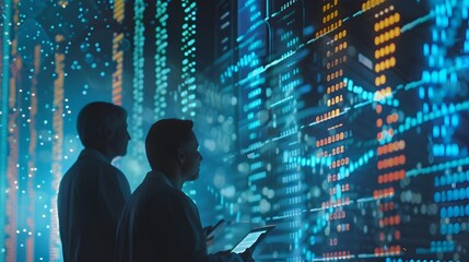 Geneticists Analyzing DNA Sequences on Digital Screens for Potential Gene Therapy Targets