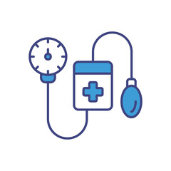 Blood Pressure Monitor vector icon stock illustration